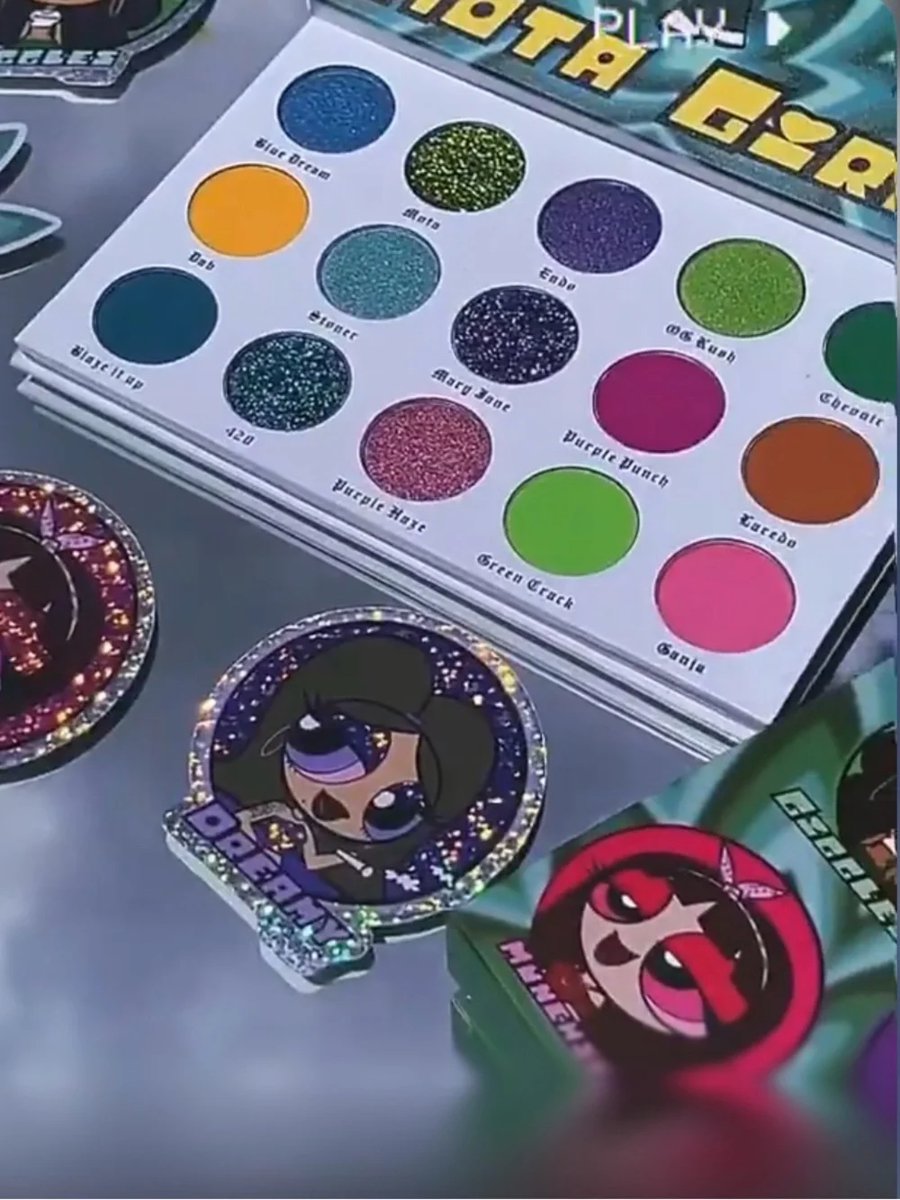 Mota Girlz Eyeshadow Palette – Pink, Green, Purple Shades